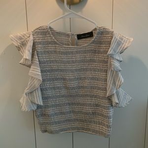 Anna grace ruffle cropped top